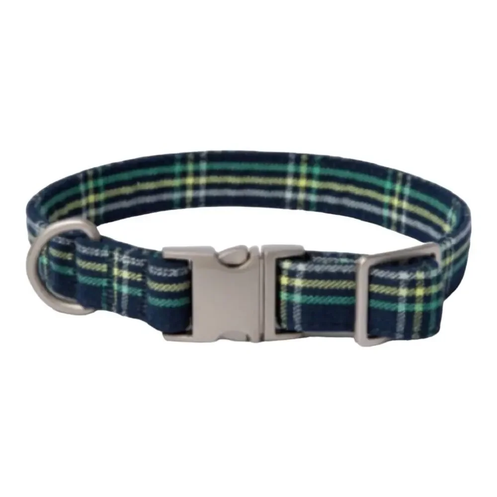 Boots & Barkley Dog Collar Xl Navy Blue Stripe 20-30